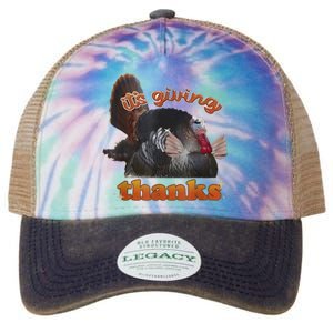 It’S Giving Thanks Turkey Thanksgiving Legacy Tie Dye Trucker Hat