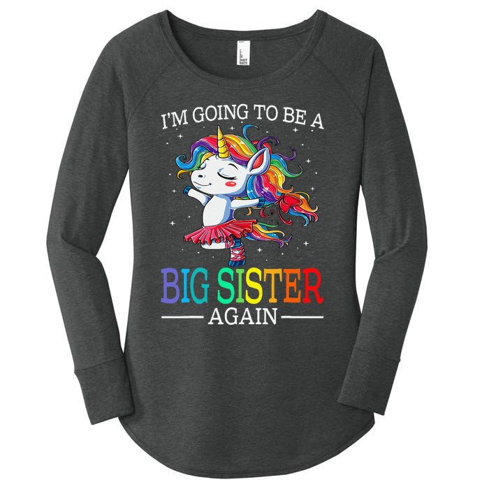 I'm Going To Be A Big Sister Again Unicorn Women's Perfect Tri Tunic Long Sleeve Shirt