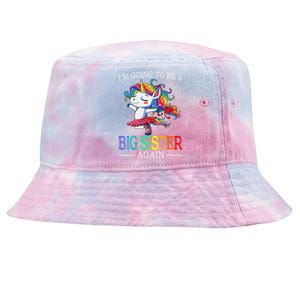 I'm Going To Be A Big Sister Again Unicorn Tie-Dyed Bucket Hat