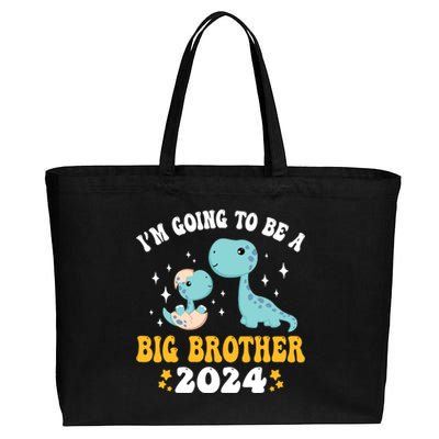 IM Going To Be A Big Brother 2024 Announcement Dinosaur Cotton Canvas Jumbo Tote