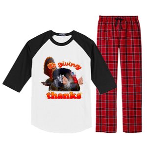 It’S Giving Thanks Turkey Thanksgiving Raglan Sleeve Pajama Set