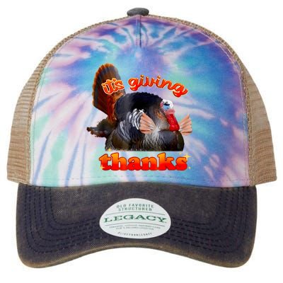 It’S Giving Thanks Turkey Thanksgiving Legacy Tie Dye Trucker Hat