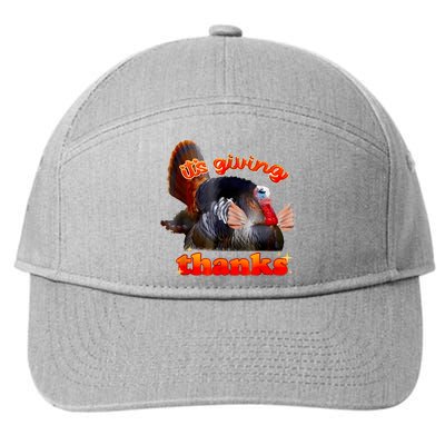 It’S Giving Thanks Turkey Thanksgiving 7-Panel Snapback Hat