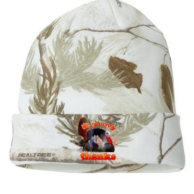 It’S Giving Thanks Turkey Thanksgiving Kati Licensed 12" Camo Beanie