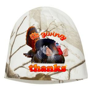 It’S Giving Thanks Turkey Thanksgiving Kati - Camo Knit Beanie