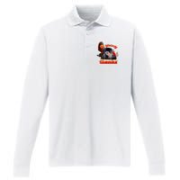 It’S Giving Thanks Turkey Thanksgiving Performance Long Sleeve Polo