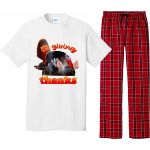 It’S Giving Thanks Turkey Thanksgiving Pajama Set