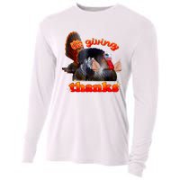 It’S Giving Thanks Turkey Thanksgiving Cooling Performance Long Sleeve Crew