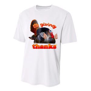 It’S Giving Thanks Turkey Thanksgiving Performance Sprint T-Shirt