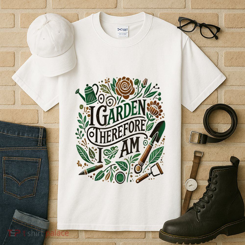 I Garden Therefore I Am Tall T-Shirt