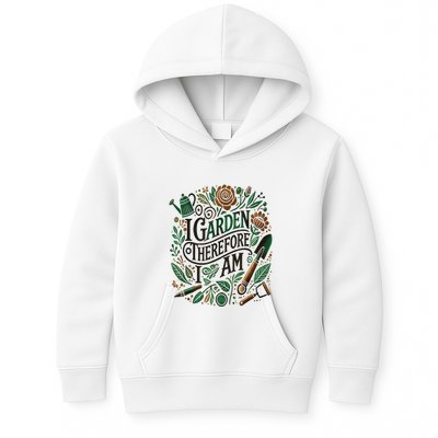 I Garden Therefore I Am Kids Hoodie