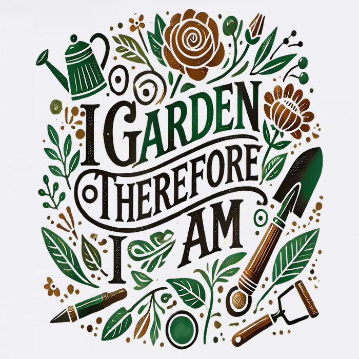 I Garden Therefore I Am Short Acrylic Beanie
