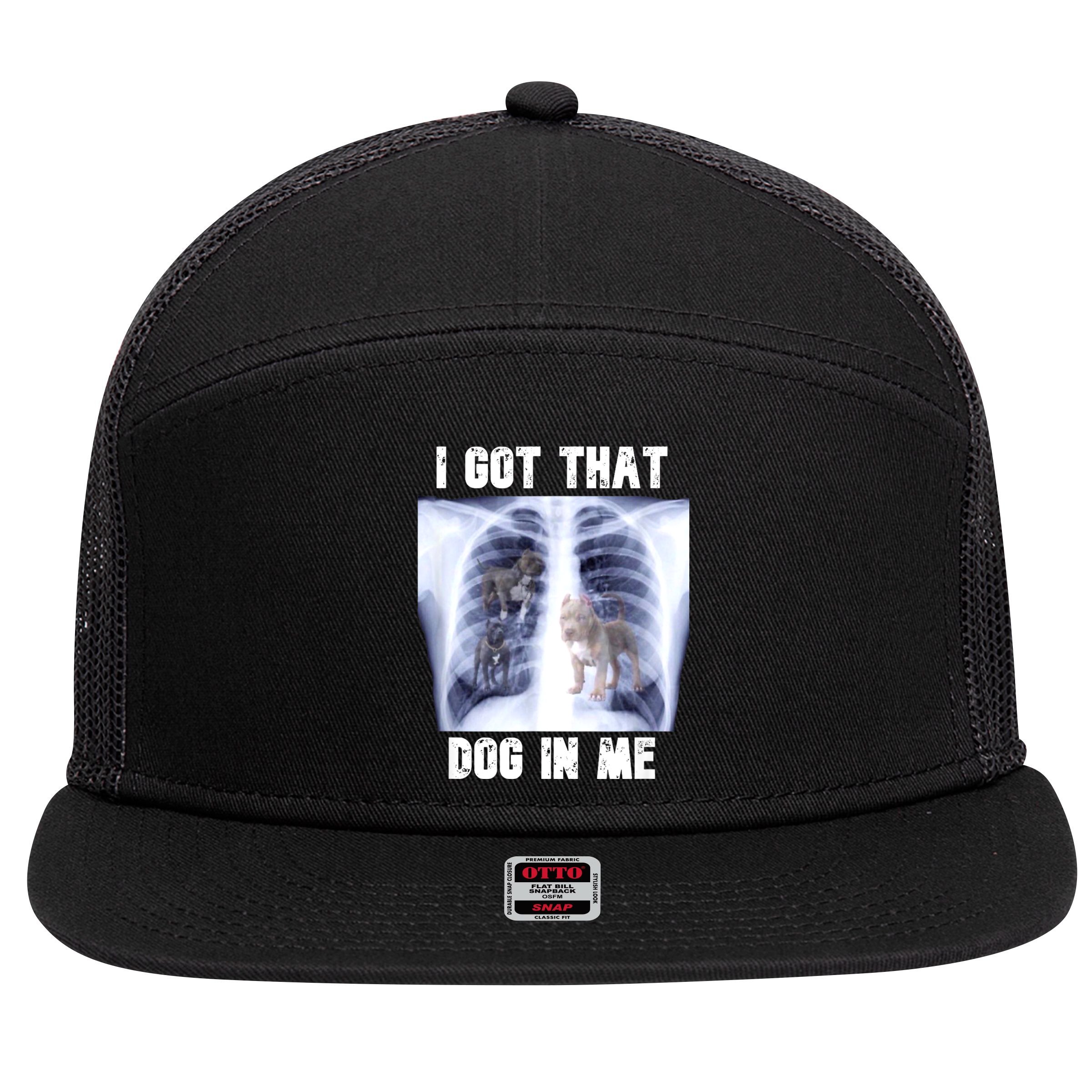 I Got That Dog In Me Xray Meme 7 Panel Mesh Trucker Snapback Hat