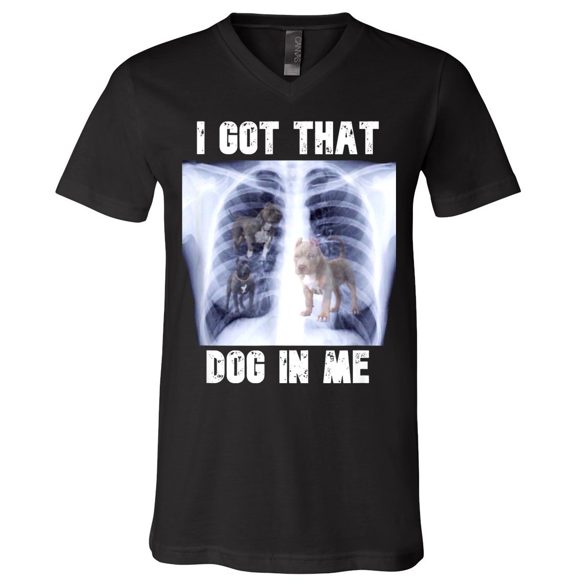I Got That Dog In Me Xray Meme V-Neck T-Shirt