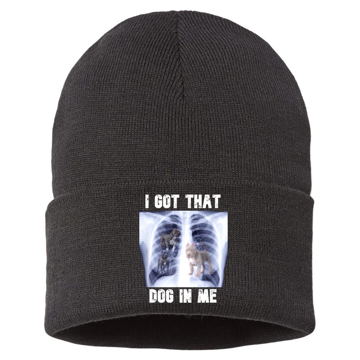 I Got That Dog In Me Xray Meme Sustainable Knit Beanie