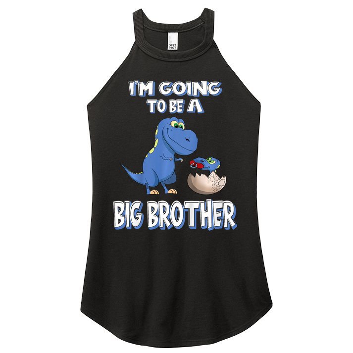 I'm Going To Be A Big Brother Dinosaur Women's Perfect Tri Rocker Tank