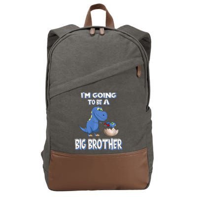 I'm Going To Be A Big Brother Dinosaur Cotton Canvas Backpack