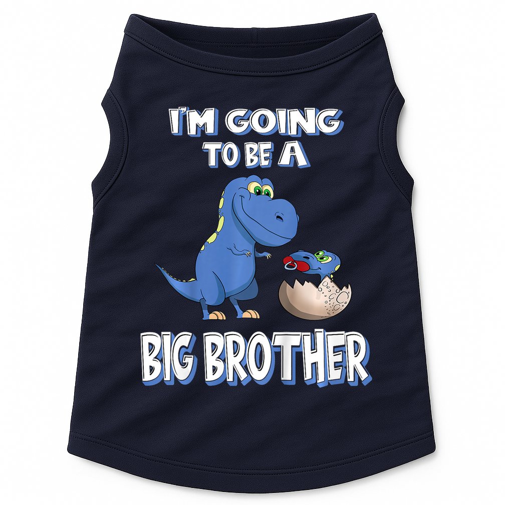 I'm Going To Be A Big Brother Dinosaur Doggie Tank