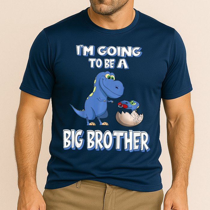 I'm Going To Be A Big Brother Dinosaur Cooling Performance Crew T-Shirt
