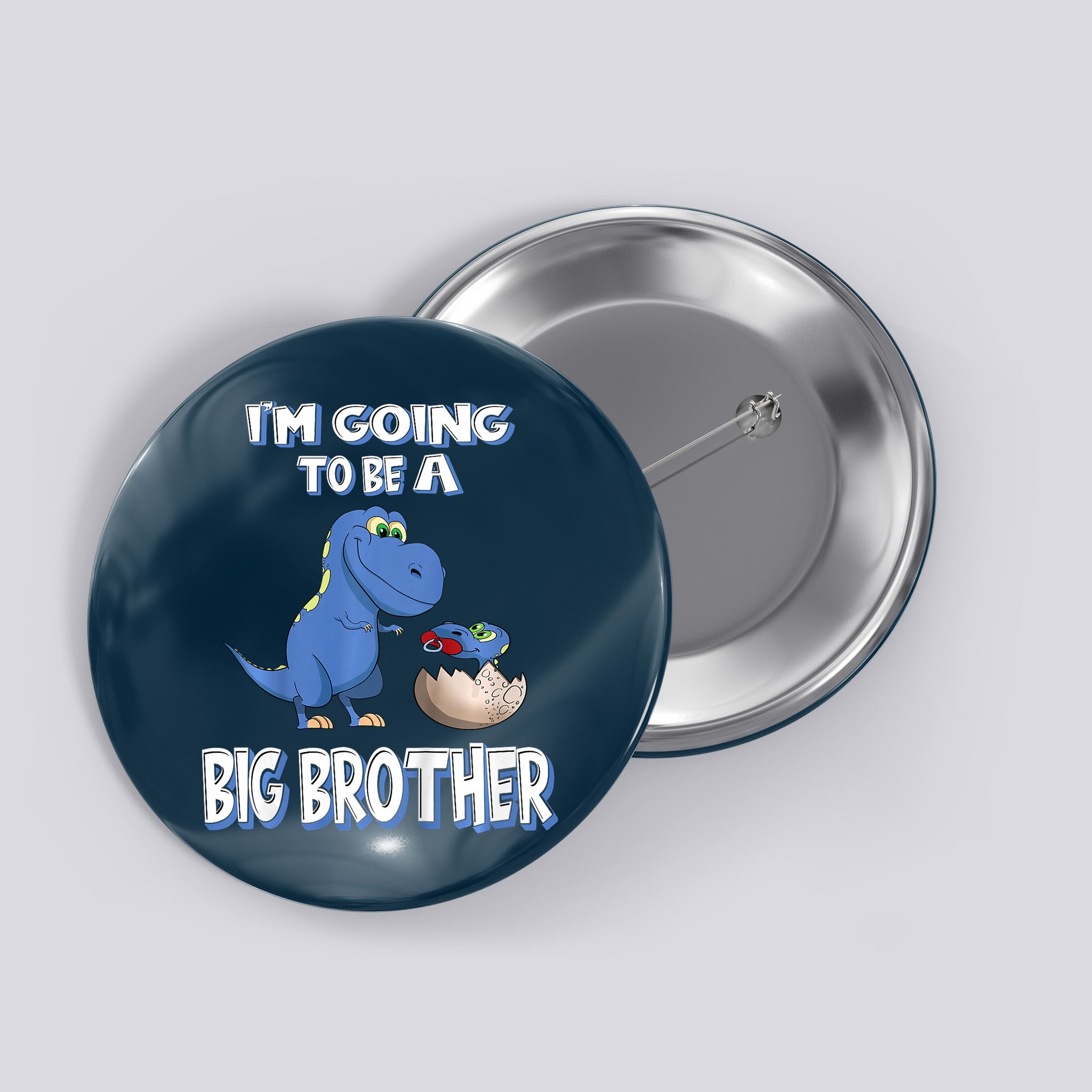 I'm Going To Be A Big Brother Dinosaur Button