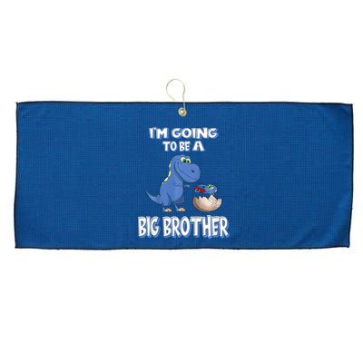 I'm Going To Be A Big Brother Dinosaur Large Microfiber Waffle Golf Towel