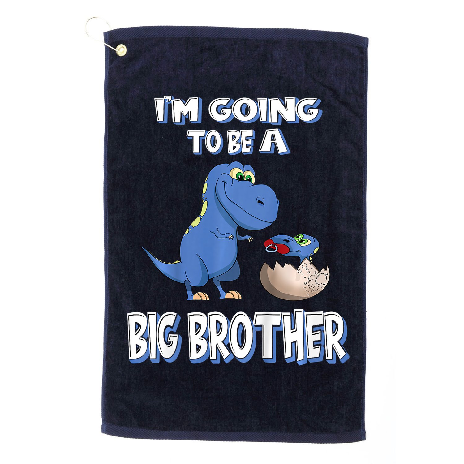 I'm Going To Be A Big Brother Dinosaur Golf Towel