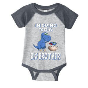 I'm Going To Be A Big Brother Dinosaur Infant Baby Jersey Bodysuit