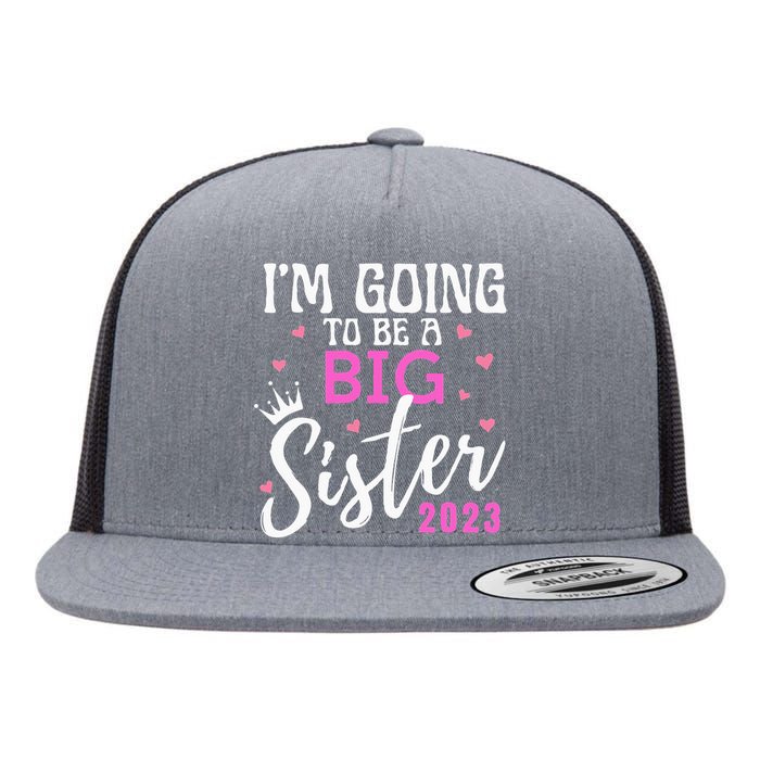 Im Going To Be A Big Sister Pregnancy Announcement Promoted Flat Bill Trucker Hat