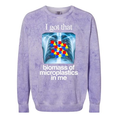 I Got That Biomass Of Microplastics In Me Colorblast Crewneck Sweatshirt