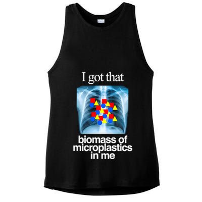 I Got That Biomass Of Microplastics In Me Ladies PosiCharge Tri-Blend Wicking Tank