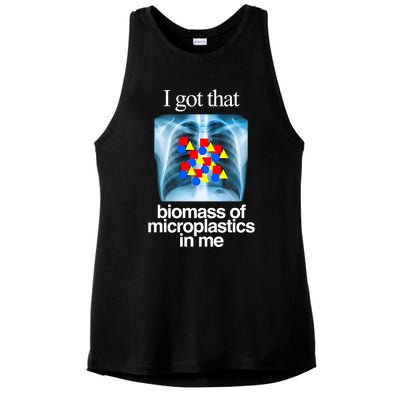 I Got That Biomass Of Microplastics In Me Ladies PosiCharge Tri-Blend Wicking Tank