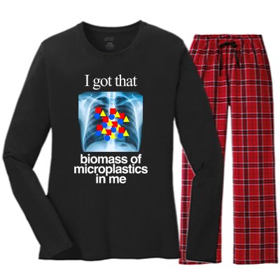 I Got That Biomass Of Microplastics In Me Women's Long Sleeve Flannel Pajama Set 