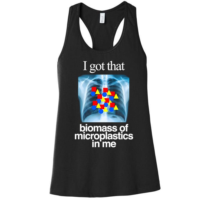 I Got That Biomass Of Microplastics In Me Women's Racerback Tank