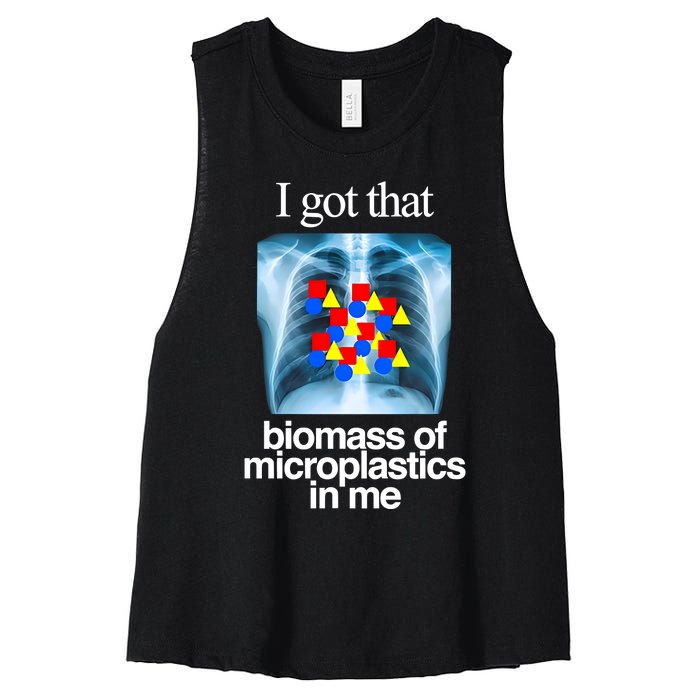 I Got That Biomass Of Microplastics In Me Women's Racerback Cropped Tank