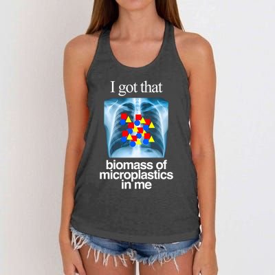 I Got That Biomass Of Microplastics In Me Women's Knotted Racerback Tank