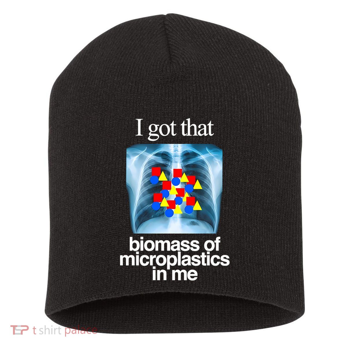I Got That Biomass Of Microplastics In Me Short Acrylic Beanie