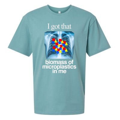 I Got That Biomass Of Microplastics In Me Sueded Cloud Jersey T-Shirt