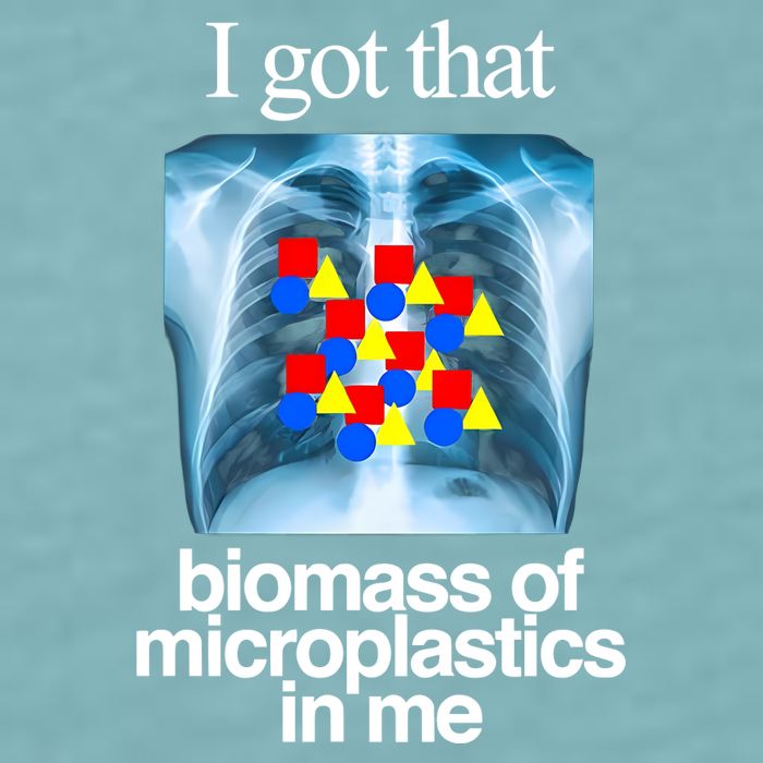 I Got That Biomass Of Microplastics In Me Sueded Cloud Jersey T-Shirt