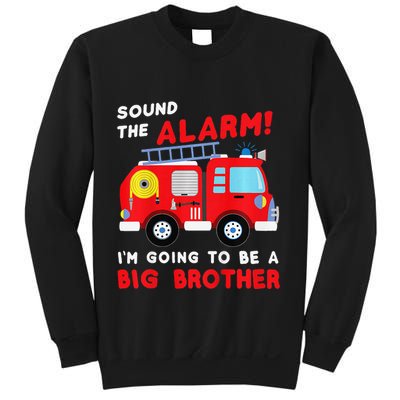 Im Going To Be A Big Brother Firetruck Baby Reveal Sweatshirt