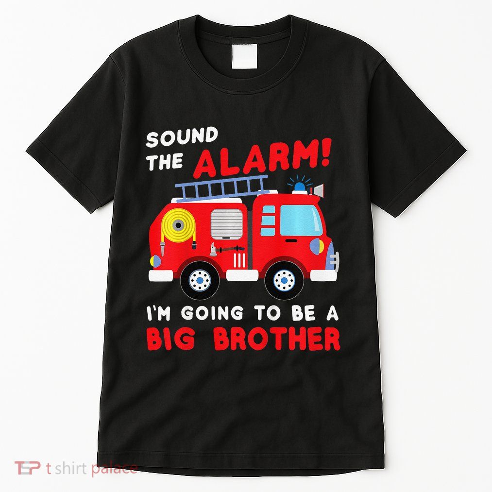 Im Going To Be A Big Brother Firetruck Baby Reveal Tall T-Shirt