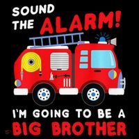Im Going To Be A Big Brother Firetruck Baby Reveal Flatbill Hat
