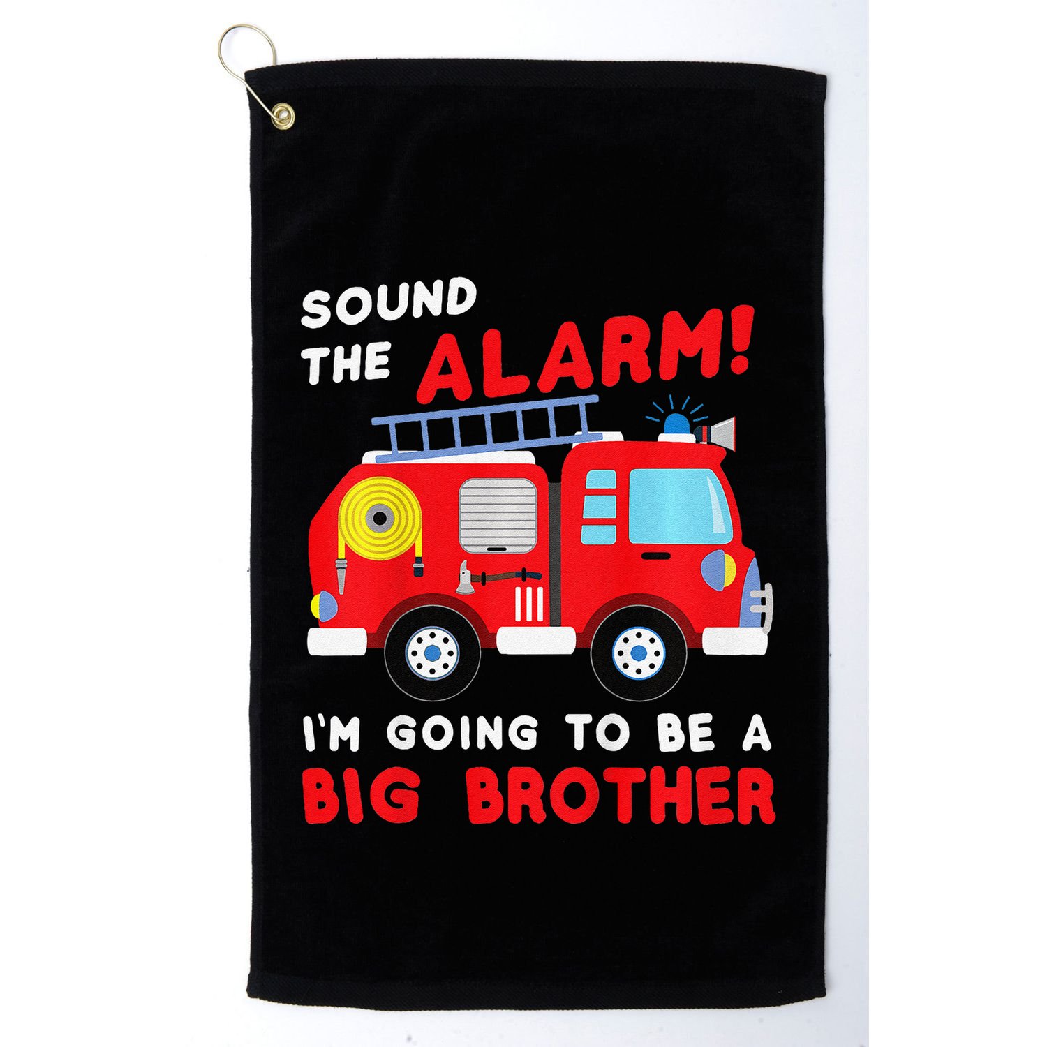 Im Going To Be A Big Brother Firetruck Baby Reveal Golf Towel