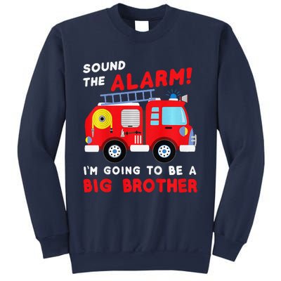 Im Going To Be A Big Brother Firetruck Baby Reveal Sweatshirt