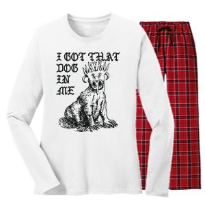 I Got That Dog In Me Women's Long Sleeve Flannel Pajama Set 