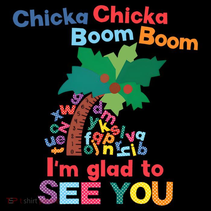 Im Glad To See You Tree Teacher Chi!cka Chi!cka Boom Boom 16 in Basic Backpack