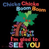 Im Glad To See You Tree Teacher Chi!cka Chi!cka Boom Boom Pom Pom 12in Knit Beanie