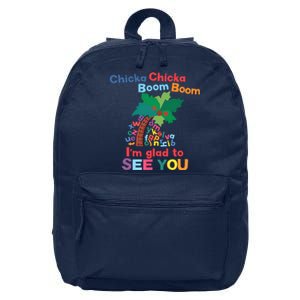 Im Glad To See You Tree Teacher Chi!cka Chi!cka Boom Boom 16 in Basic Backpack