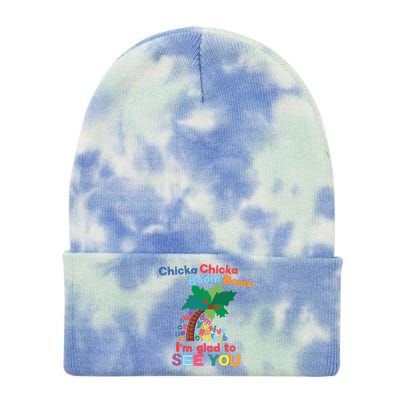 Im Glad To See You Tree Teacher Chi!cka Chi!cka Boom Boom Tie Dye 12in Knit Beanie