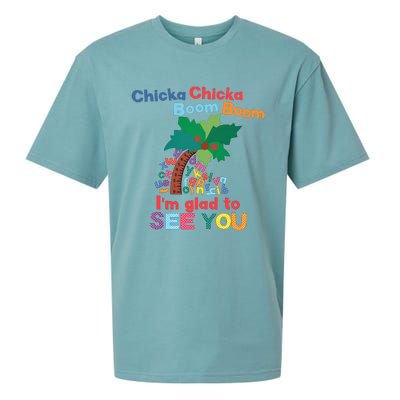 Im Glad To See You Tree Teacher Chi!cka Chi!cka Boom Boom Sueded Cloud Jersey T-Shirt