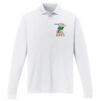 Im Glad To See You Tree Teacher Chi!cka Chi!cka Boom Boom Performance Long Sleeve Polo